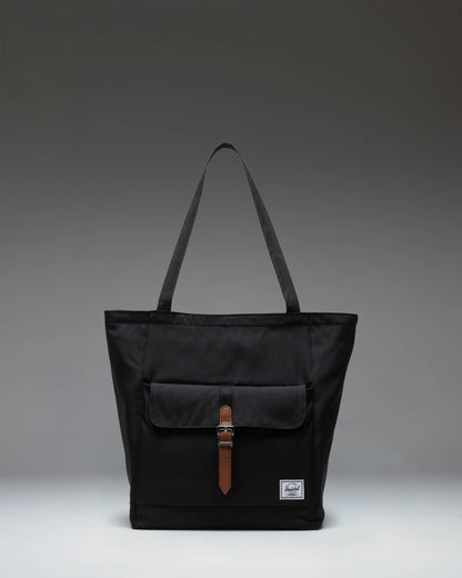 Herschel Retreat Tote bag in classic black, featuring a clean and modern design.