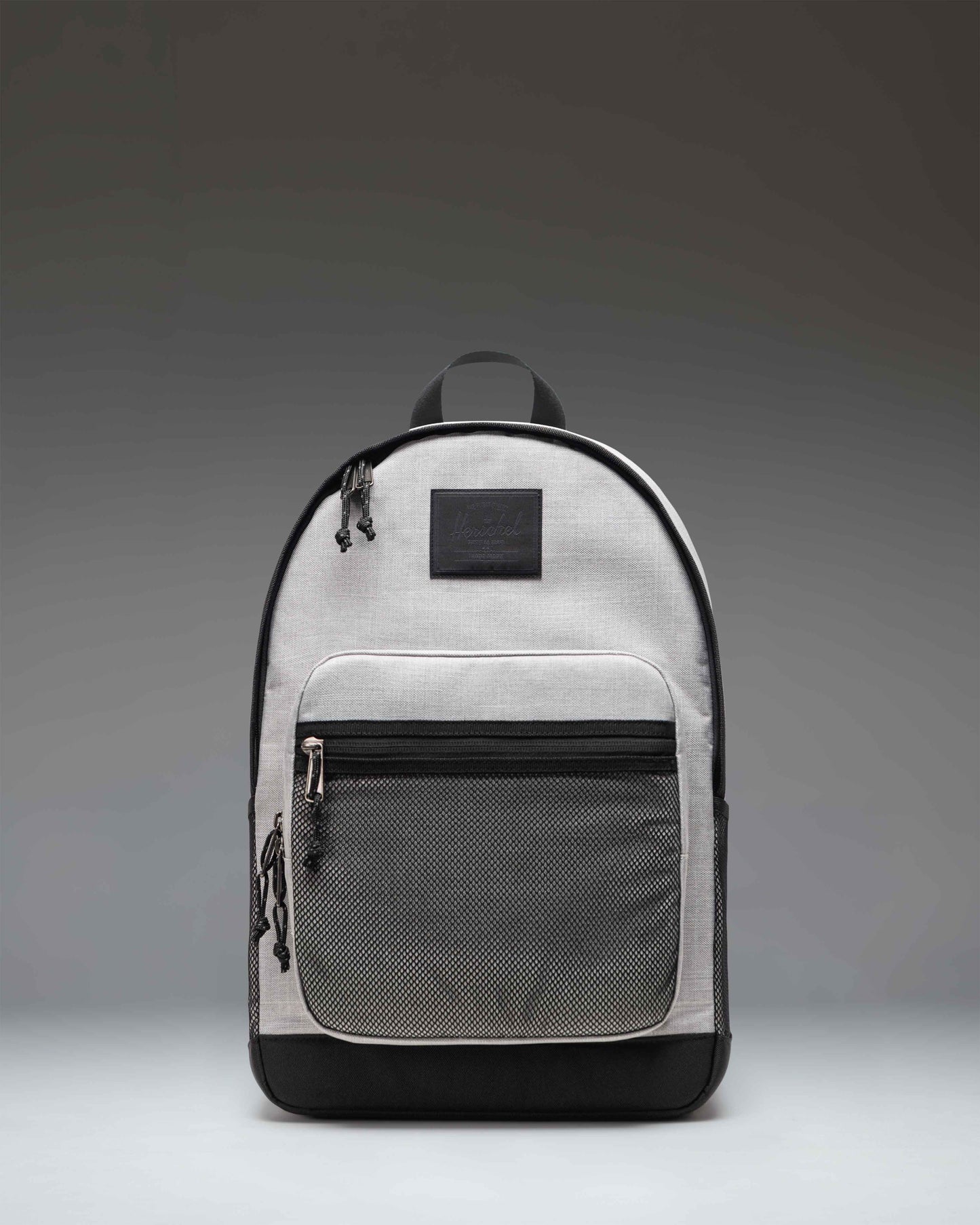 Herschel Supply Co. Kaine Backpack in Varsity Grey Crosshatch, front view.
