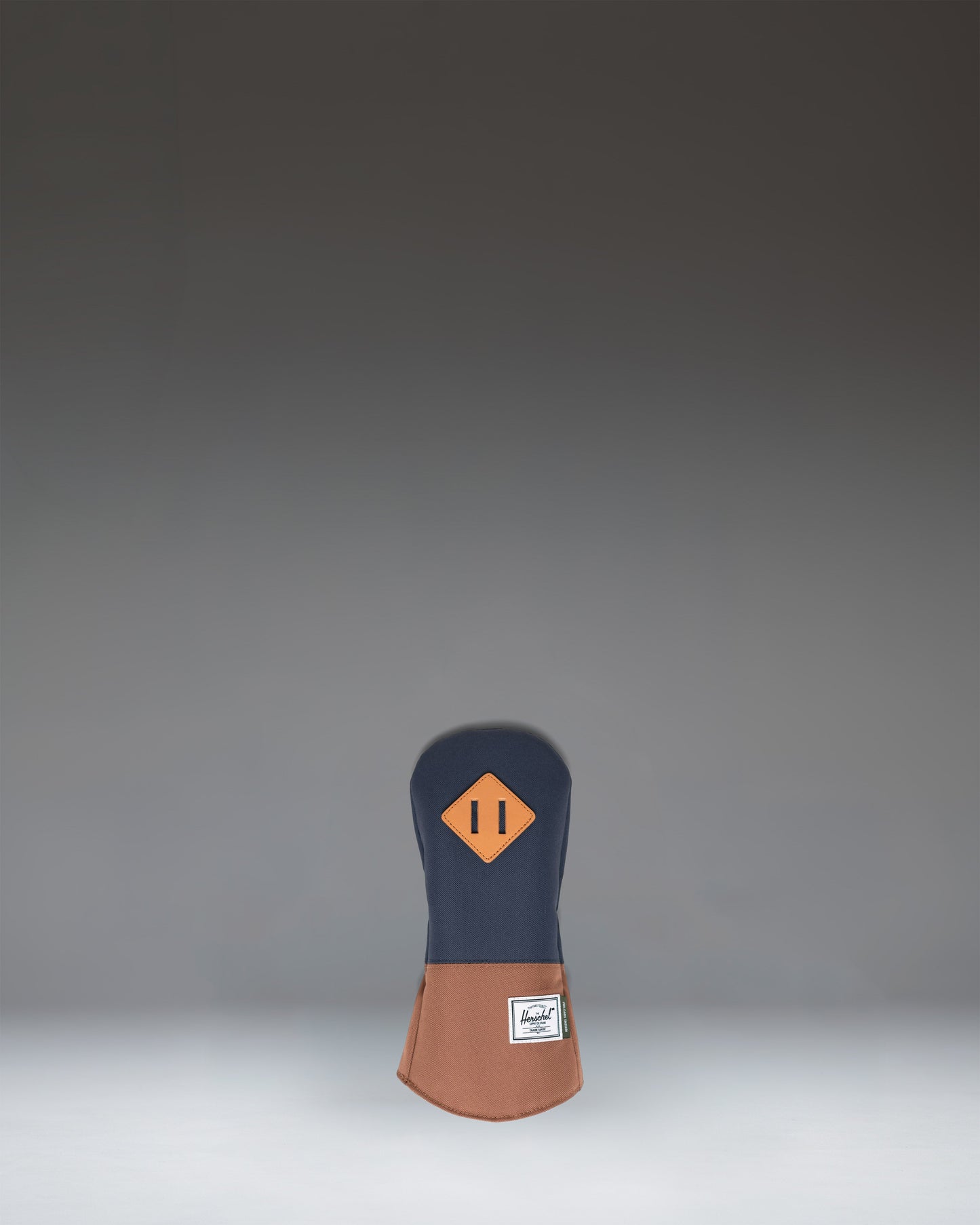 Herschel Supply Co. Heritage Fairway Wood Head Cover in Navy blue and Saddle Brown.