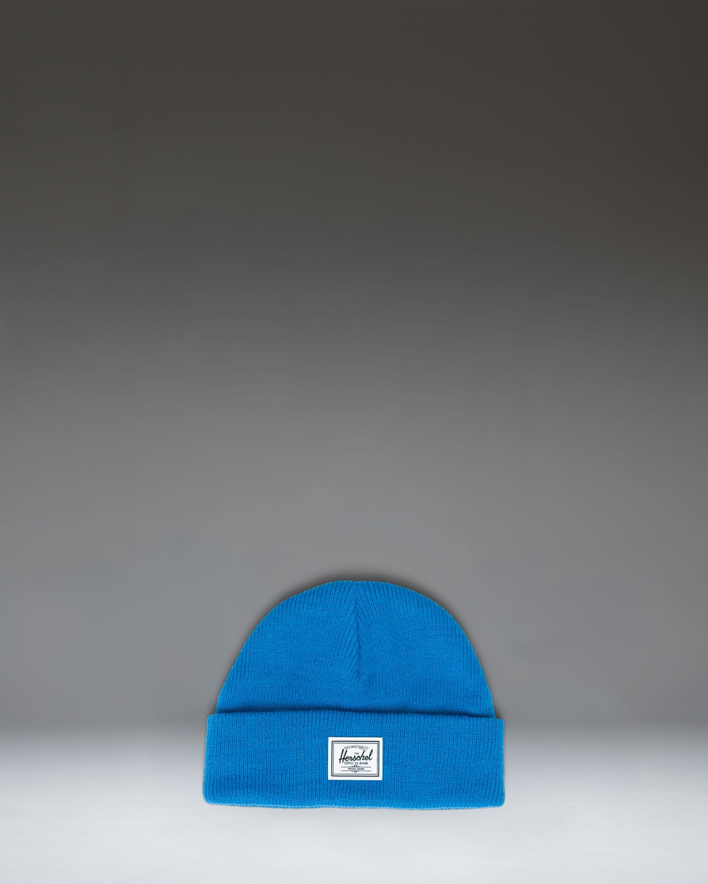 Herschel Supply Co. Elmer Baby Beanie for 6-12 months in French Blue, a ribbed knit infant winter hat with a classic cuffed brim.