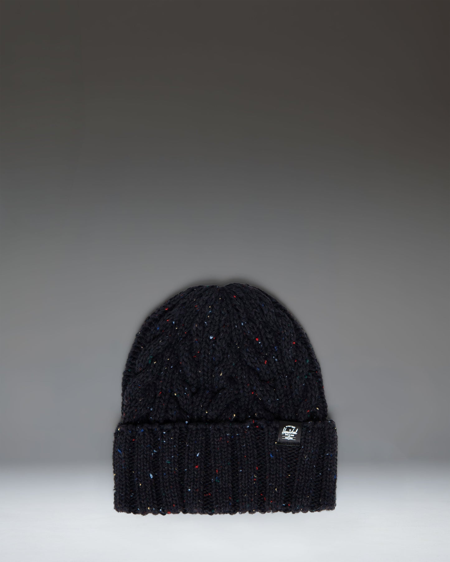 Herschel Supply Co. Ellis Cable Beanie in Black Marled.
