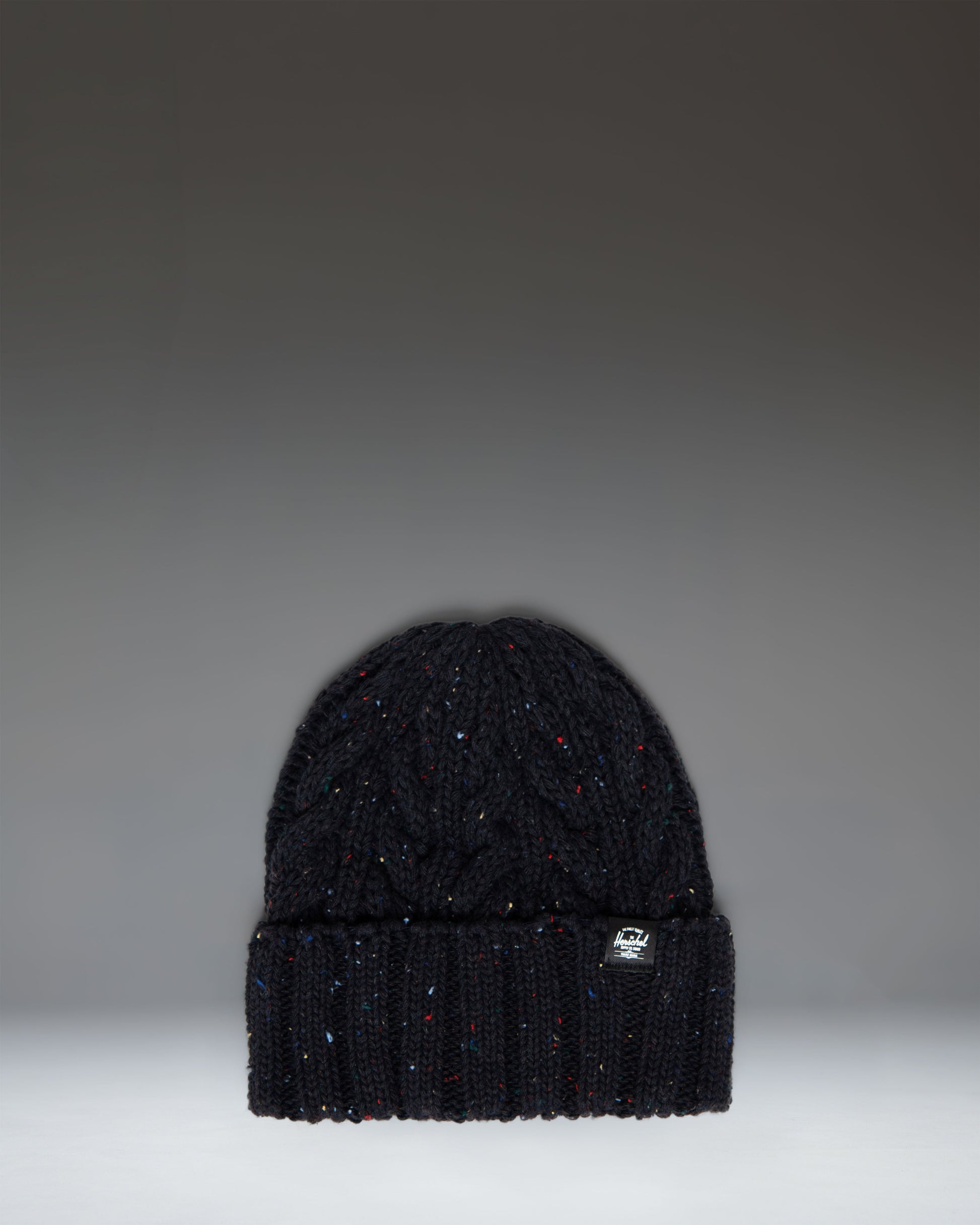 Herschel Supply Co. Ellis Cable Beanie in Black Marled.