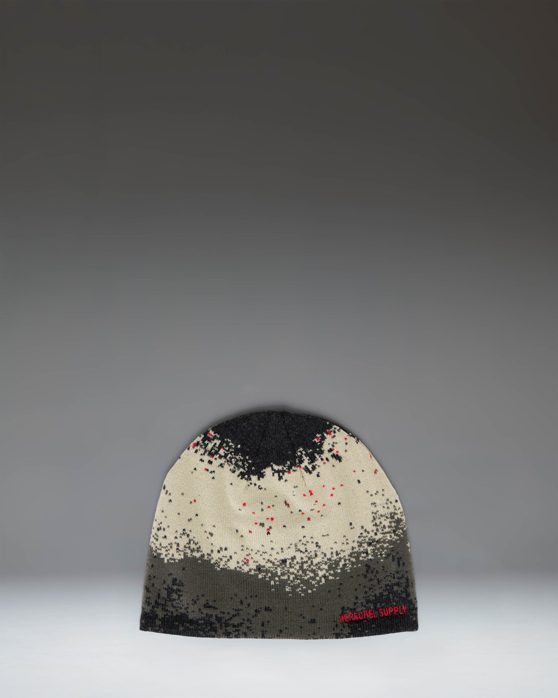 Herschel Supply Co. Skullcap Graphic beanie in Pixel Spray Moss Gray.