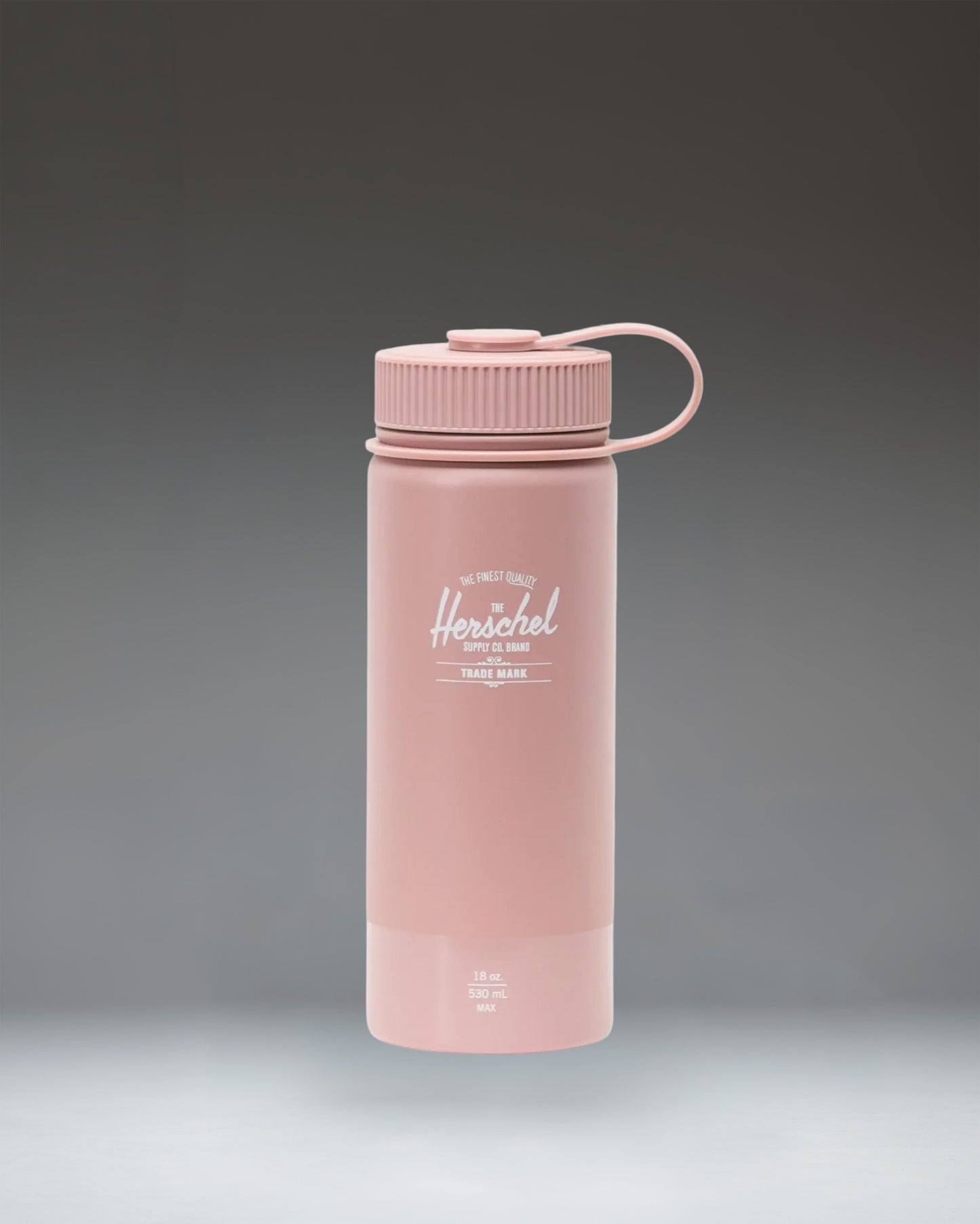 Herschel Supply Co. 18oz insulated water bottle in Ash Rose with a gloss finish.