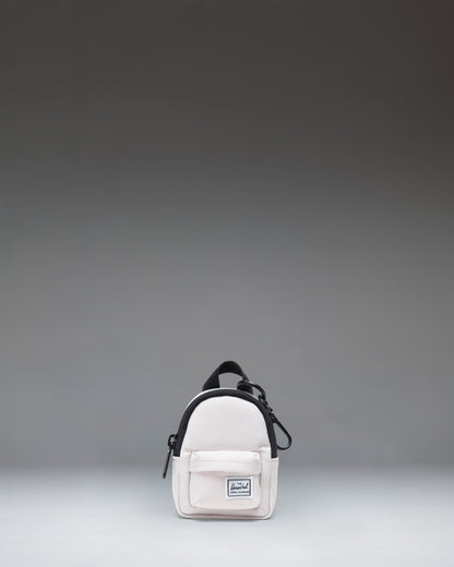 Herschel Supply Co. Classic Backpack Bag Charm in Moonbeam, showing the miniature backpack keychain accessory.